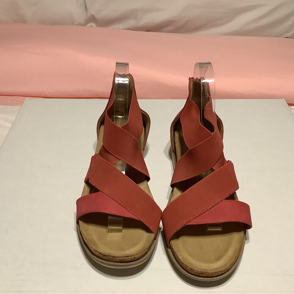 Women's Strappy Slingback Sandals in Coral
